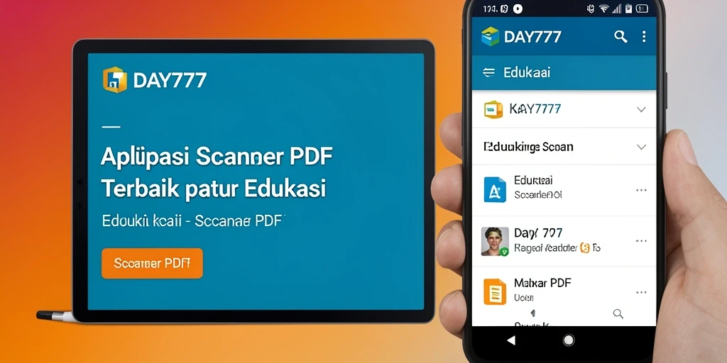 Tampilan antarmuka aplikasi DAY777 saat memindai dokumen PDF.
