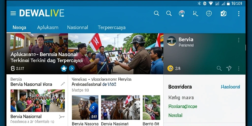 Antarmuka modern dan informatif dari DEWALIVE.