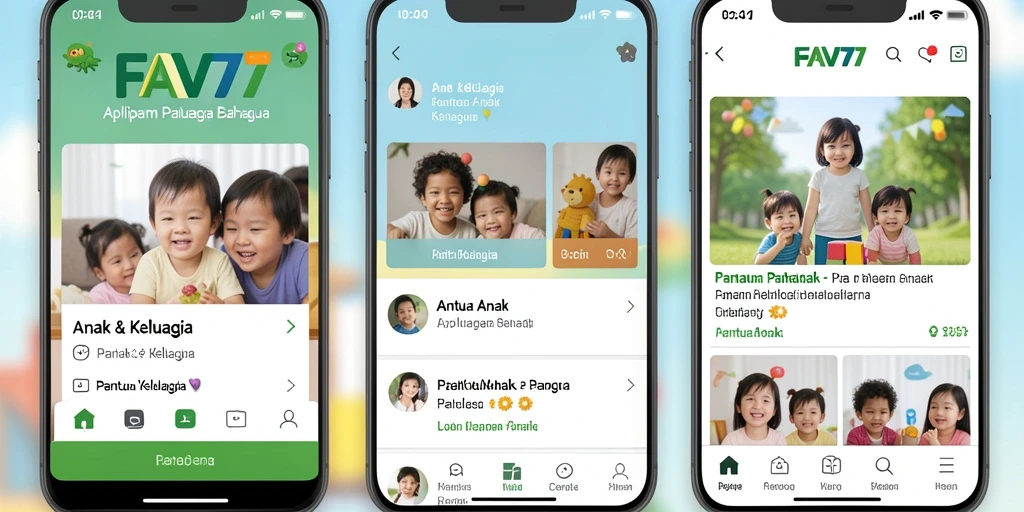 Antarmuka FAV77 yang menarik dan mudah digunakan untuk Pantau Anak.