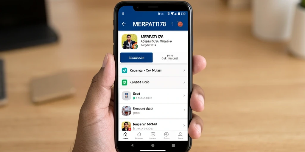 Antarmuka aplikasi MERPATI178 untuk cek mutasi dengan fitur lengkap.