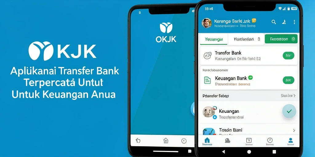 Tampilan antarmuka aplikasi OKJK untuk Transfer Bank yang modern dan intuitif.