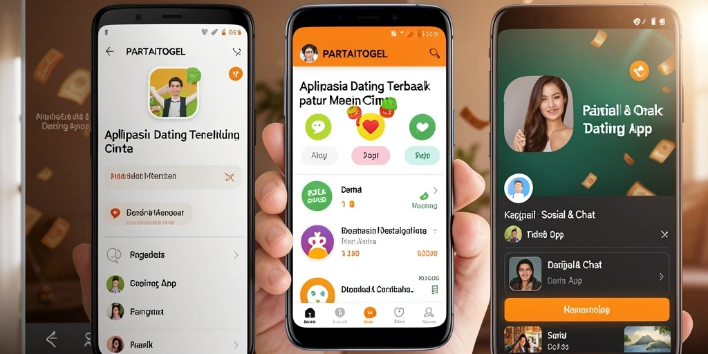 Antarmuka user-friendly PARTAITOGEL untuk mencari pasangan dan chatting.
