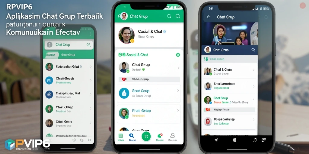 Antarmuka RPVIP6 menampilkan fitur Chat Grup yang interaktif dan menarik.