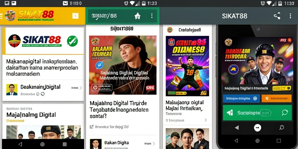 Antarmuka SIKAT88 yang menarik dan fungsional untuk pembaca berita.