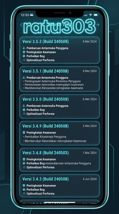 Riwayat Versi Ratu303 untuk Pengguna Android